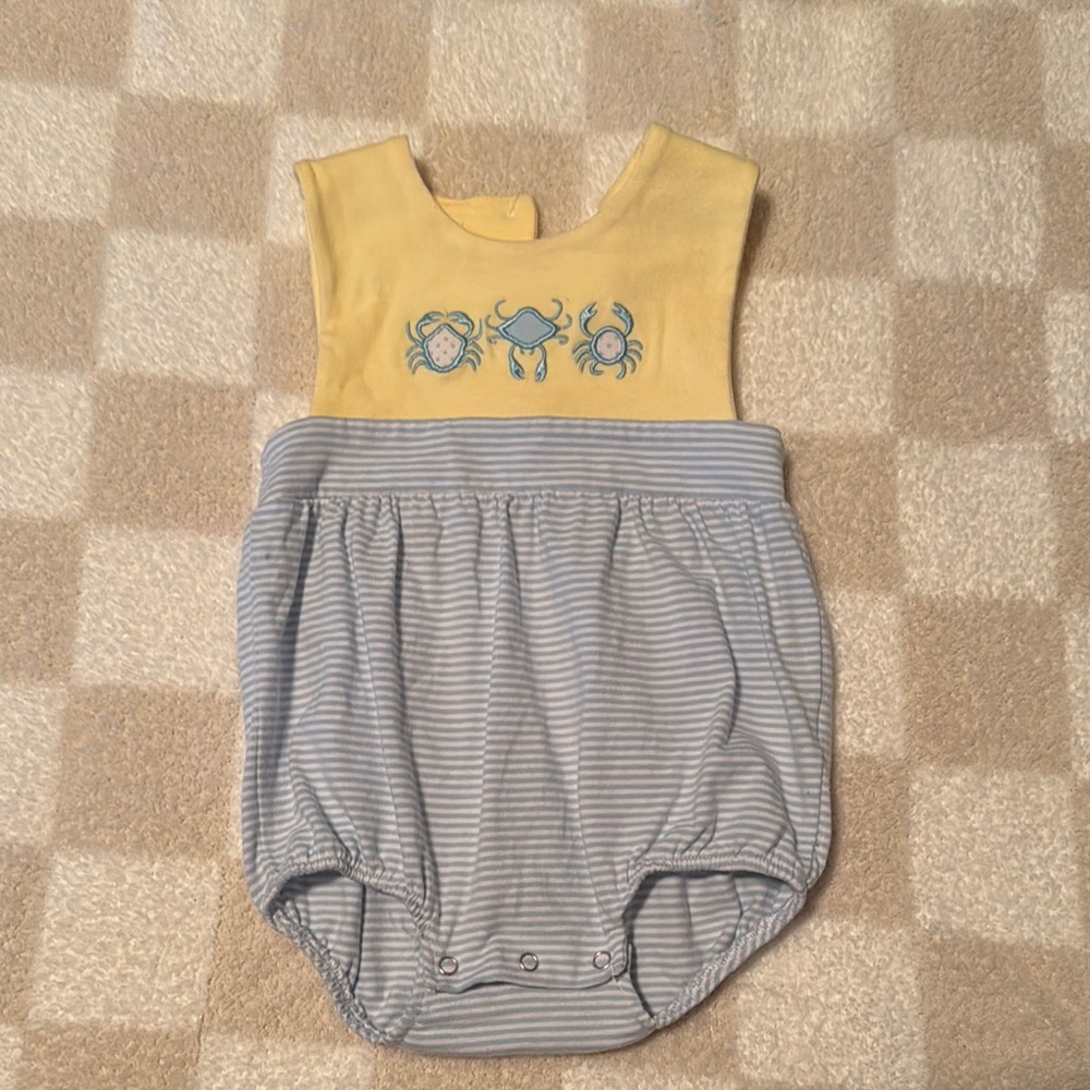 Yellow and Blue Striped Kids Bodysuit